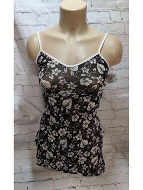 Bodyzone Vintage QT Pie Black & White floral babydoll wtback One size